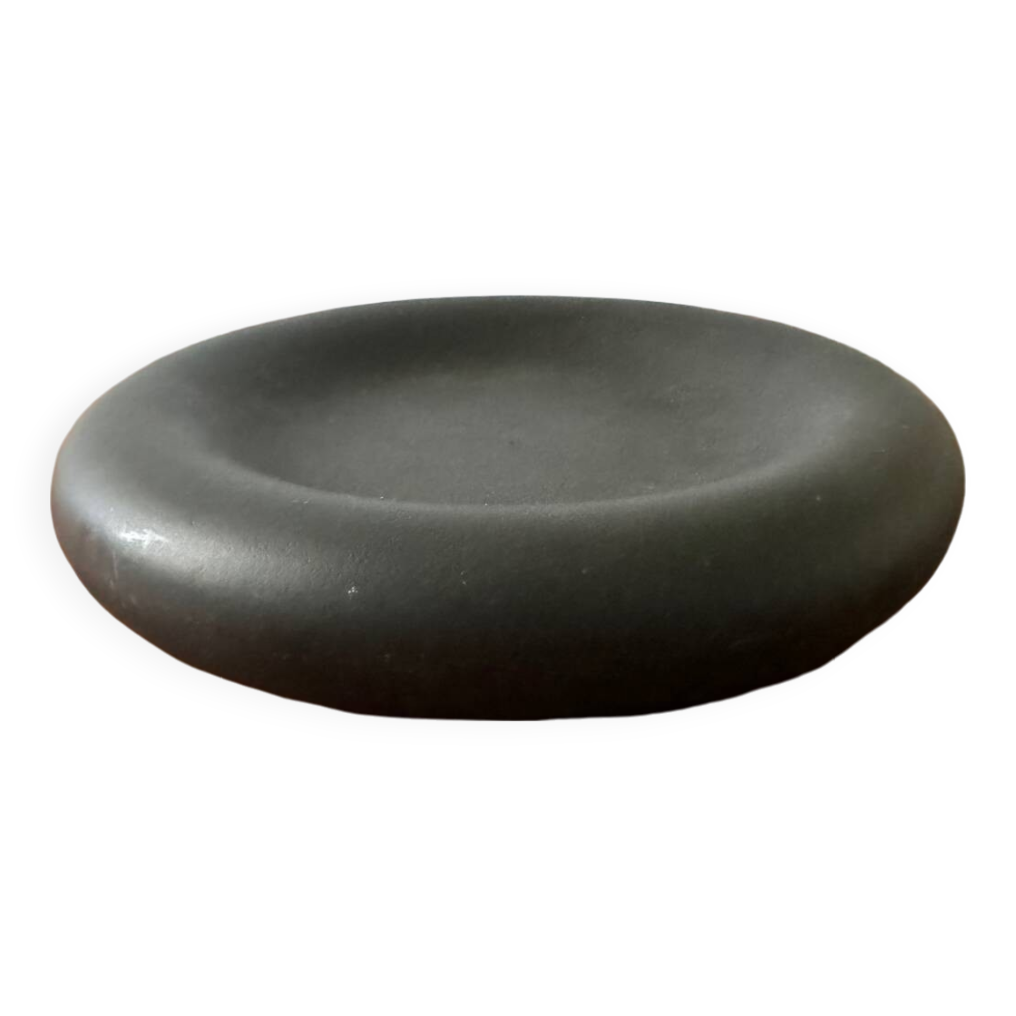 Memphis black ceramic pocket tray from the 80s