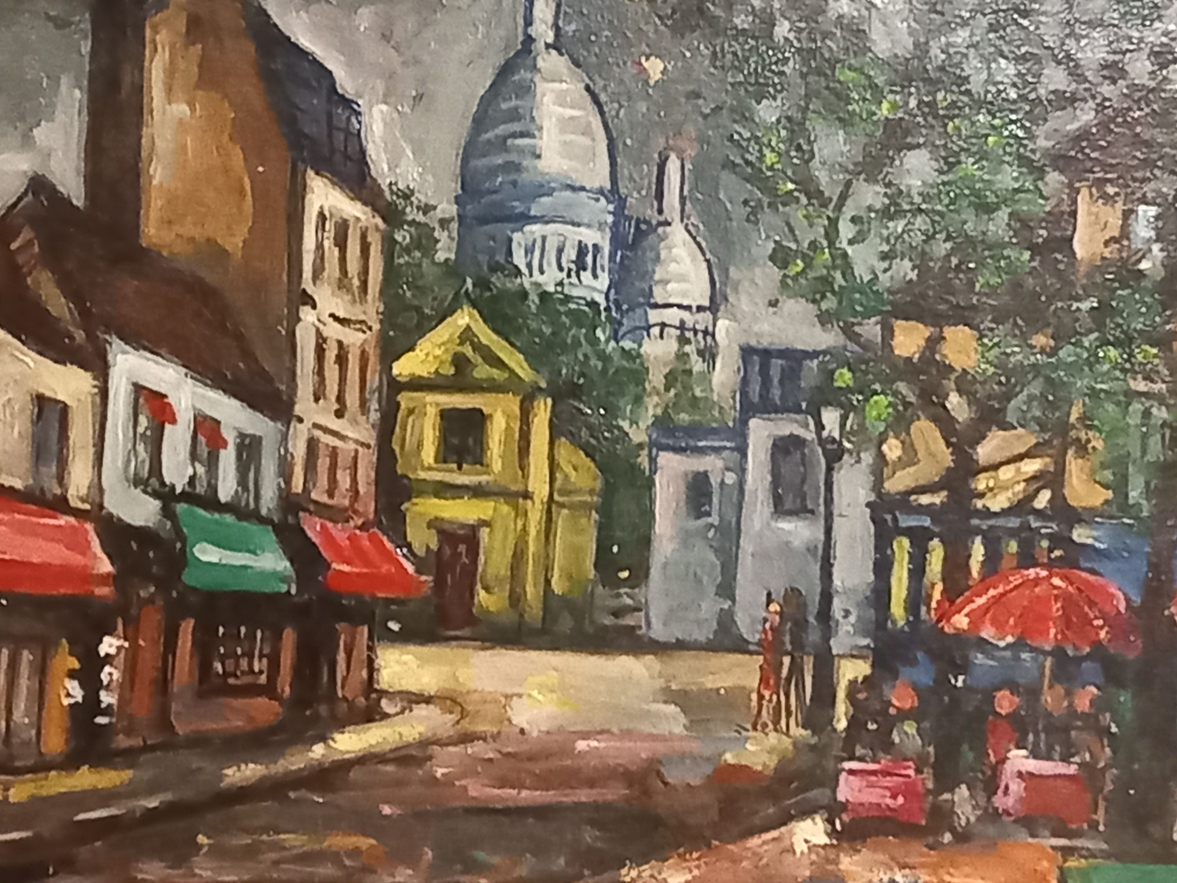 Oil on canvas-Montmarte