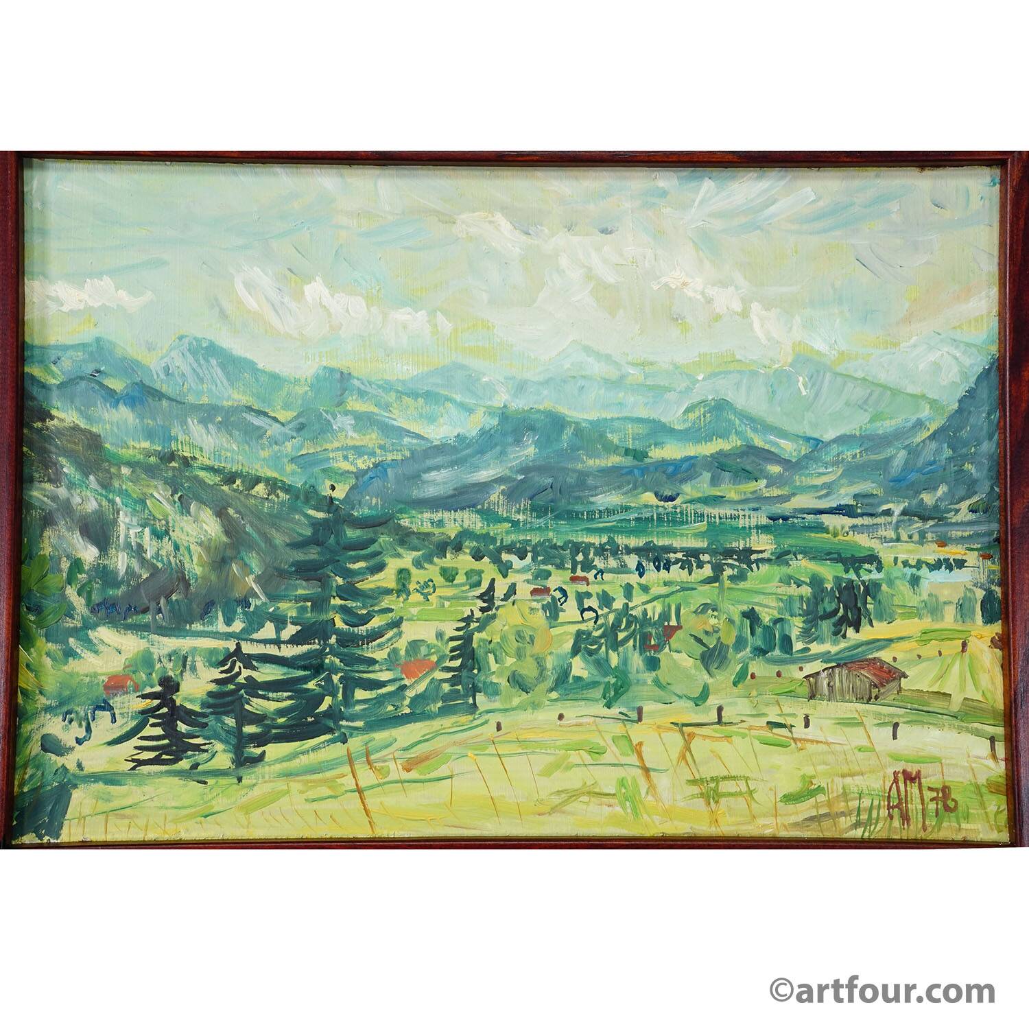 Bad Tölz, Gaißach, 1978 – Oil painting by Alexander Michael