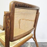 Fauteuil en bois cintré des années 60