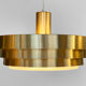 Aluminum and glass pendant light by Vitrika. Denmark 1970s