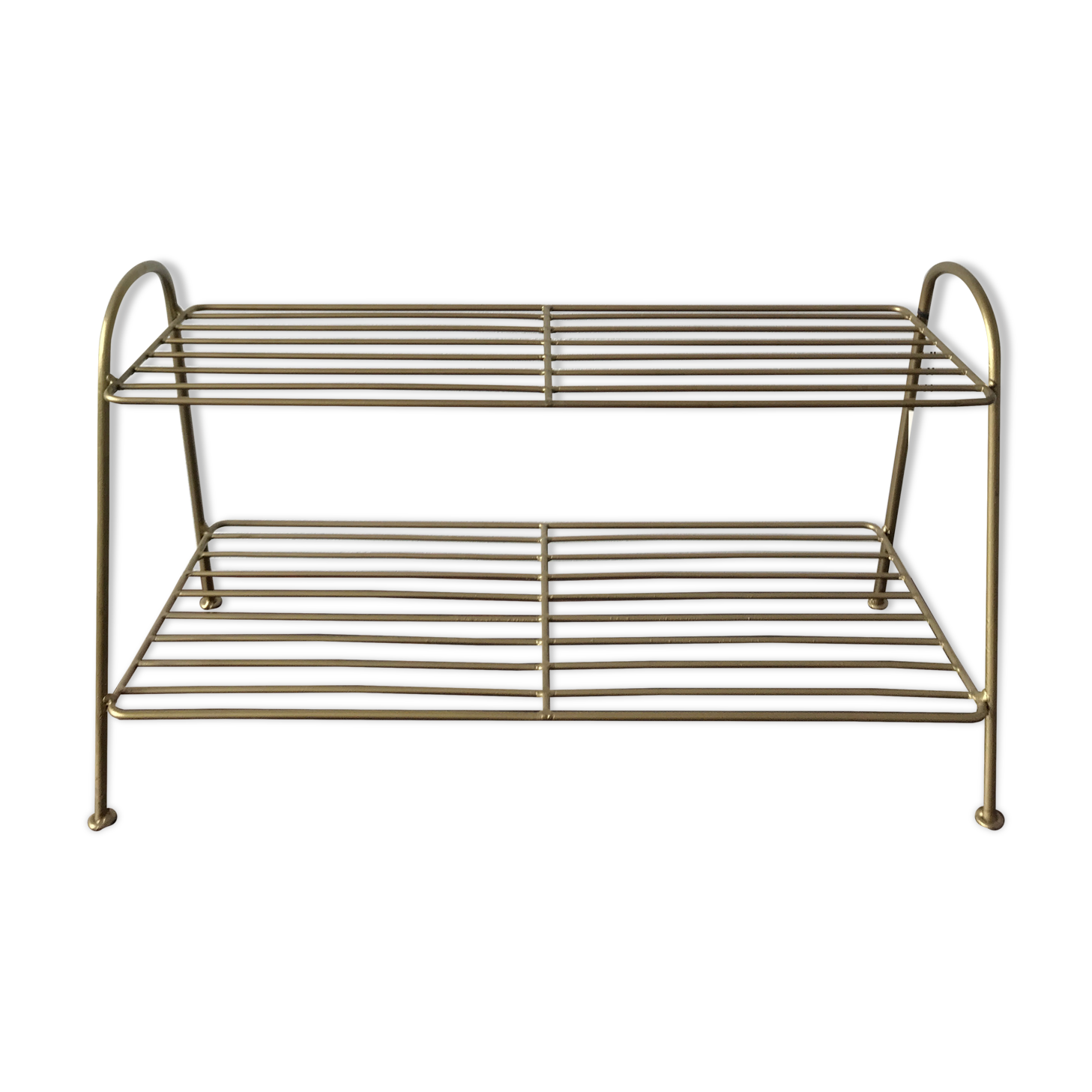 Gold metal shelf