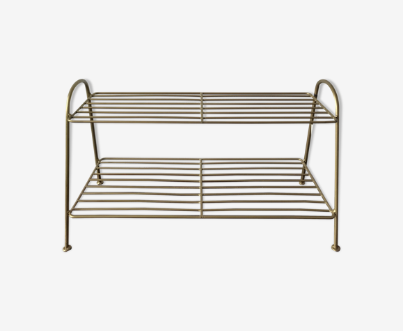 Gold metal shelf