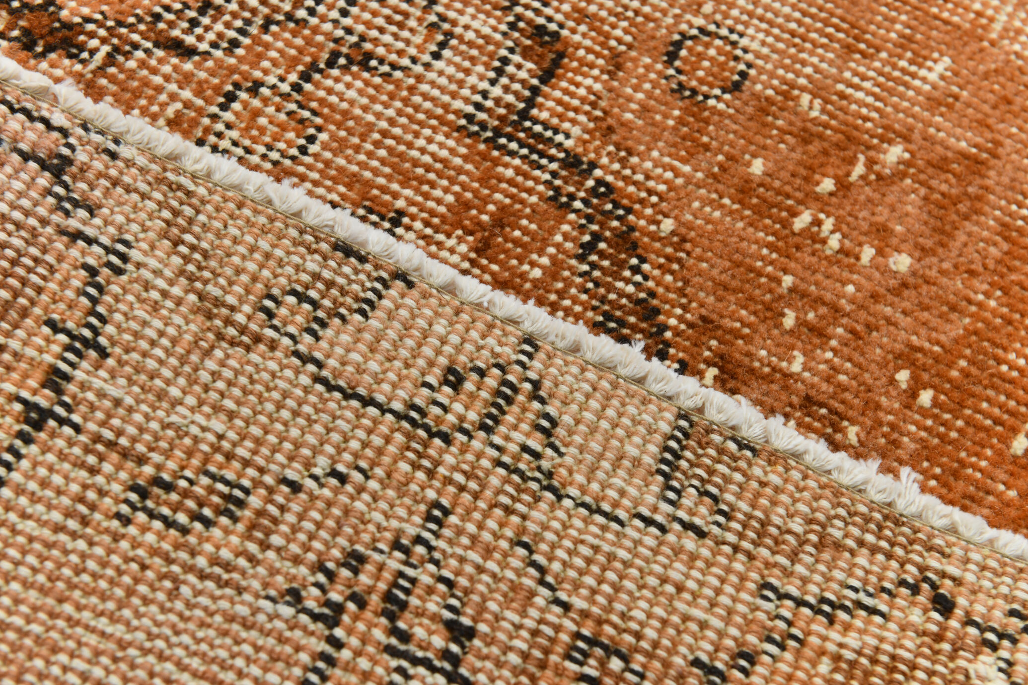 5x9 brunt orange classic turkish rug, 151x266cm