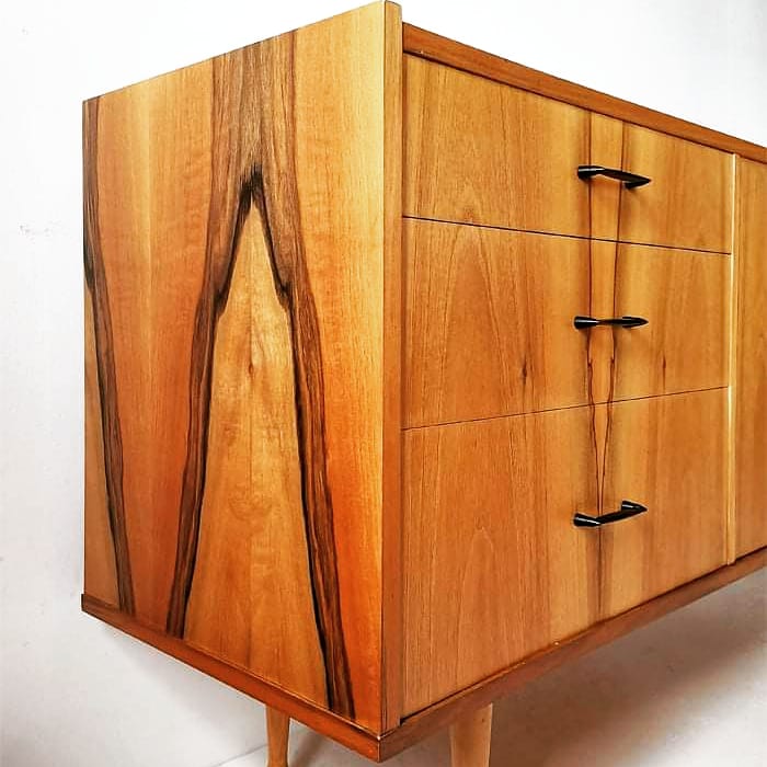 Grabowski design in Light Walnut, Polish Mid-Century 1970s