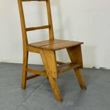 Chaise d'escalier de bibliothèque métamorphique esthétique vintage, années 1930