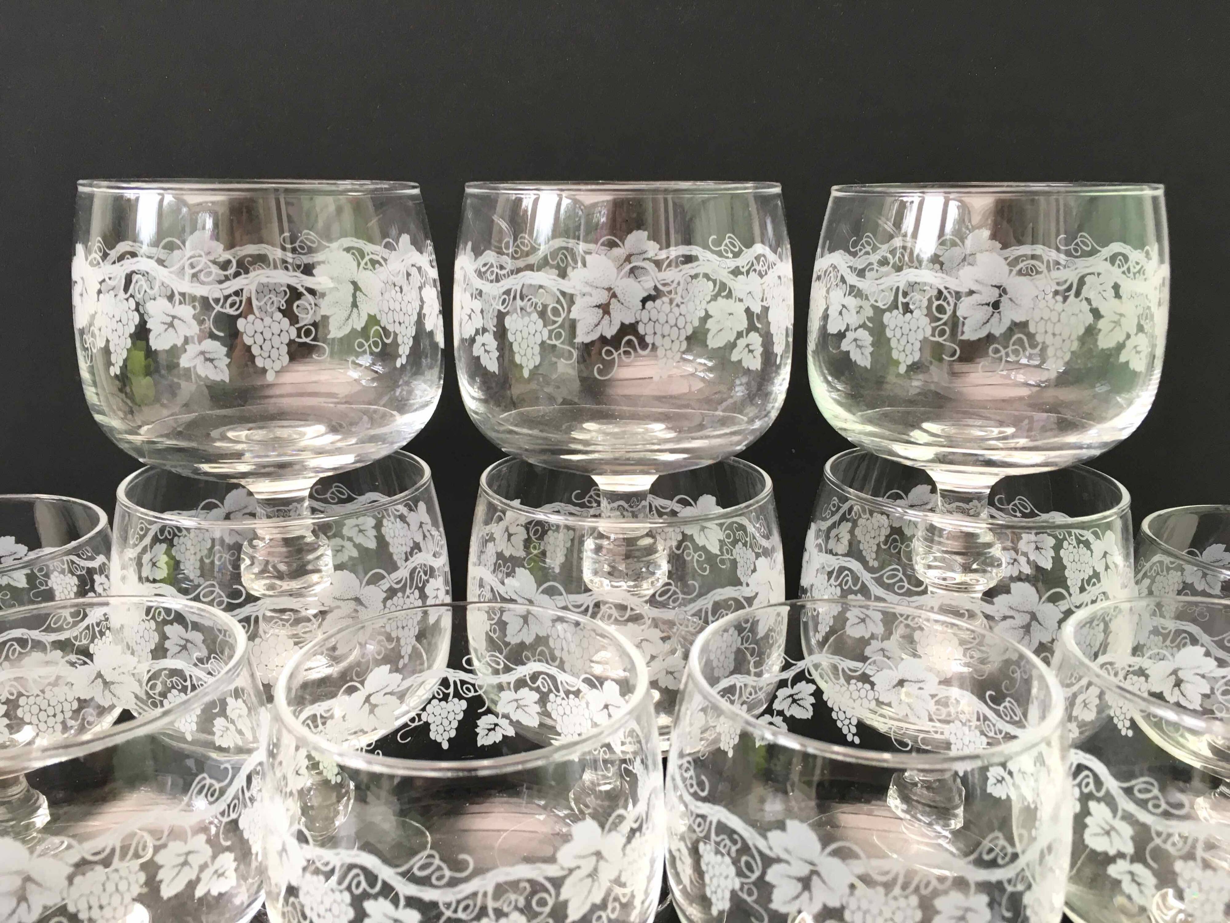 Set 12 verres d’Alsace cristal gravé vin et apéritif