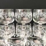 Set 12 verres d’Alsace cristal gravé vin et apéritif