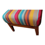 Jacques Leleu fabric footrest redone