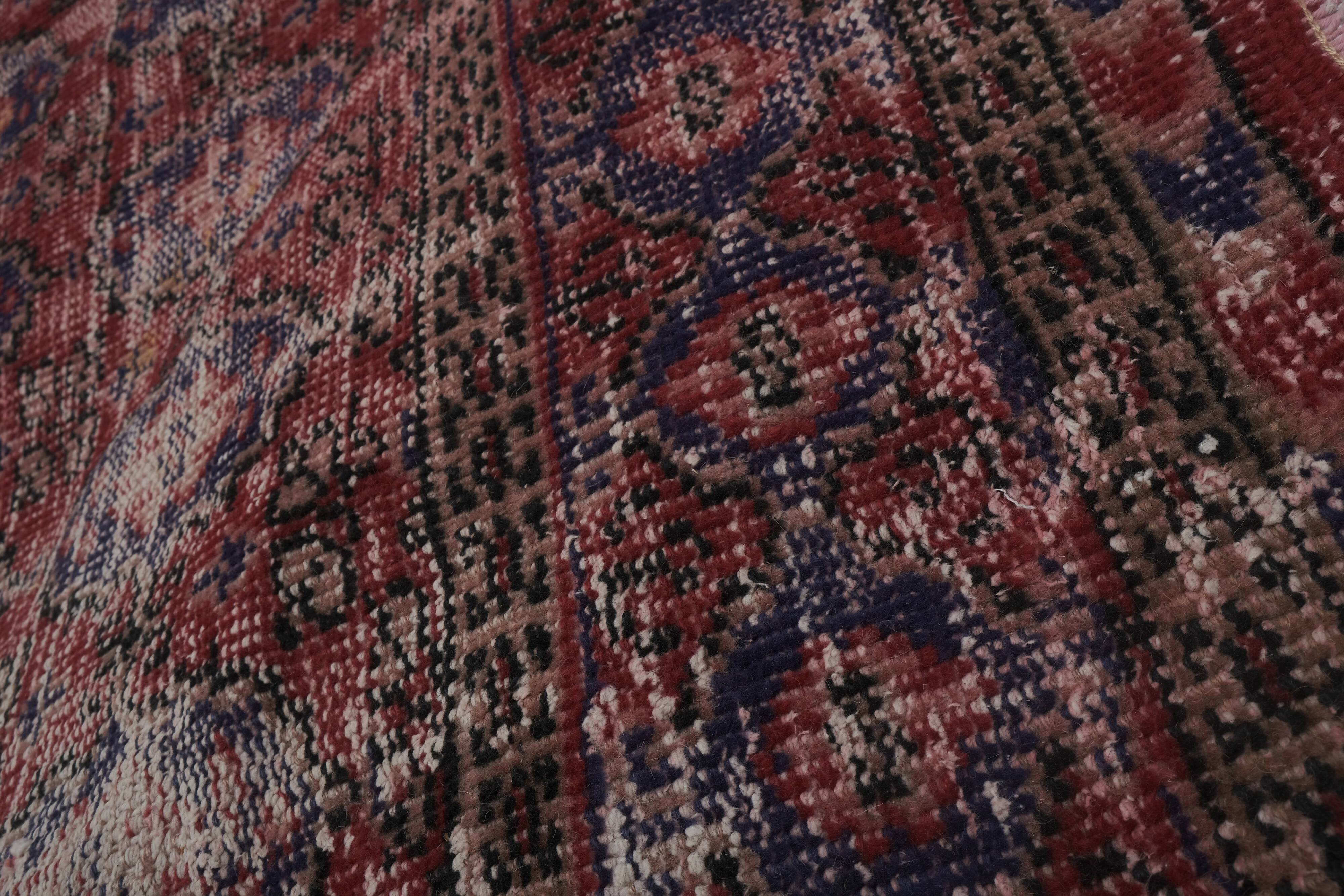 Vintage Turkish rug from Oushak, hand-woven 80x327 cm