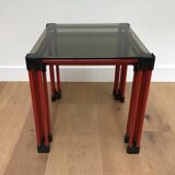 2 vintage nesting tables 1980