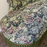 Floral cotton jacquard chaise longue