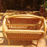 Cane magazine rack from the Philippines