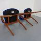 Set of Compass Chairs in Teak and Kvadrat Hallingdal 65 by Kai Kristiansen for Schou Andersen, 1960s