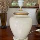 Pied de lampe en céramique craquelée vintage