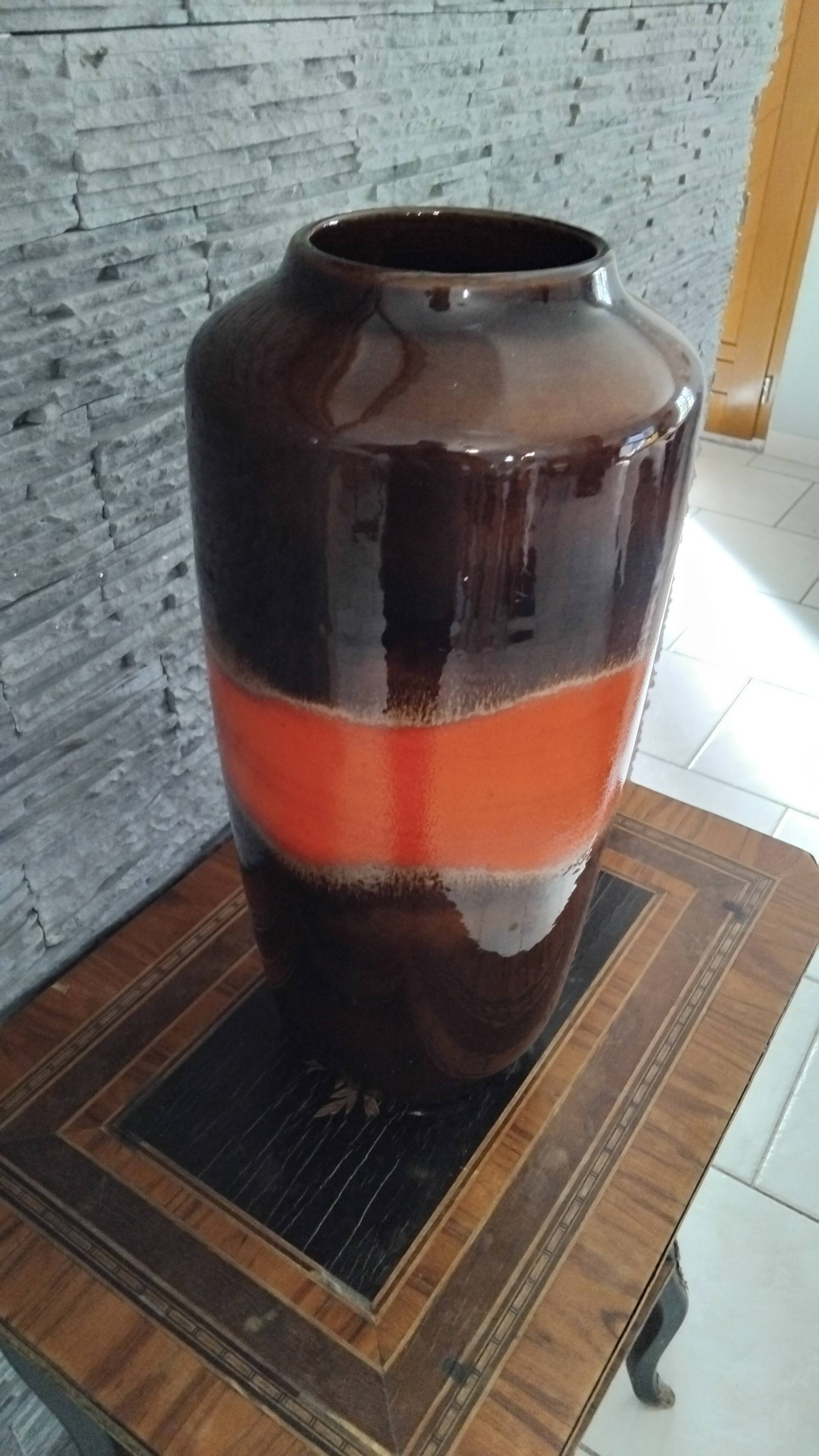 Large vintage earthenware vase from the 70s, Germany