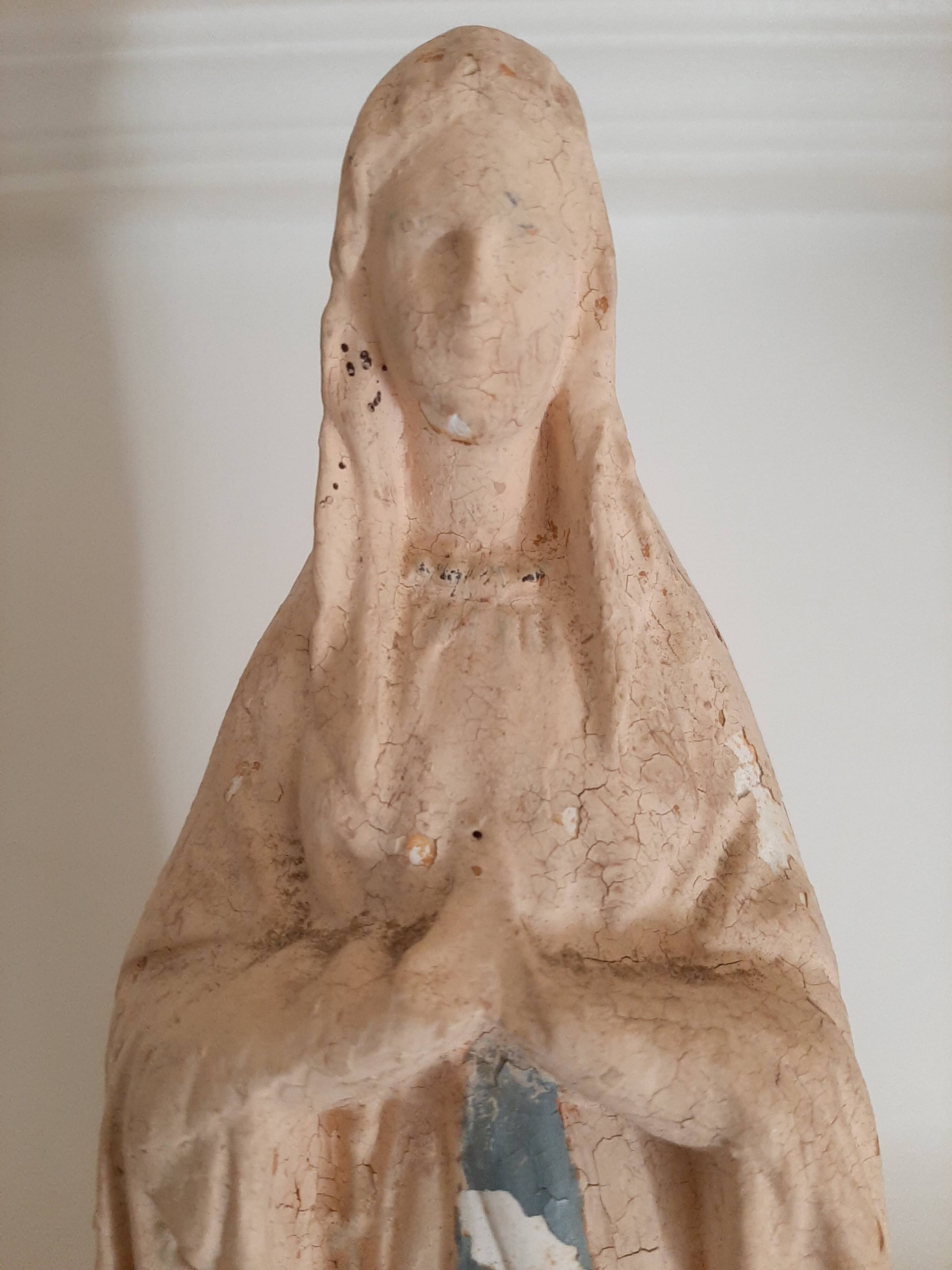 19th century plaster Virgin