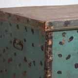 Ancienne malle de rangement vert menthe (c.1920)