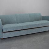 Canapé/lit pliant Art déco nouvellement rembourré par Halabala, années 1930