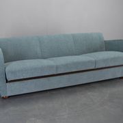 Newly Upholstered Art Deco Sofa / Folding Bed by Halabala, 1930s