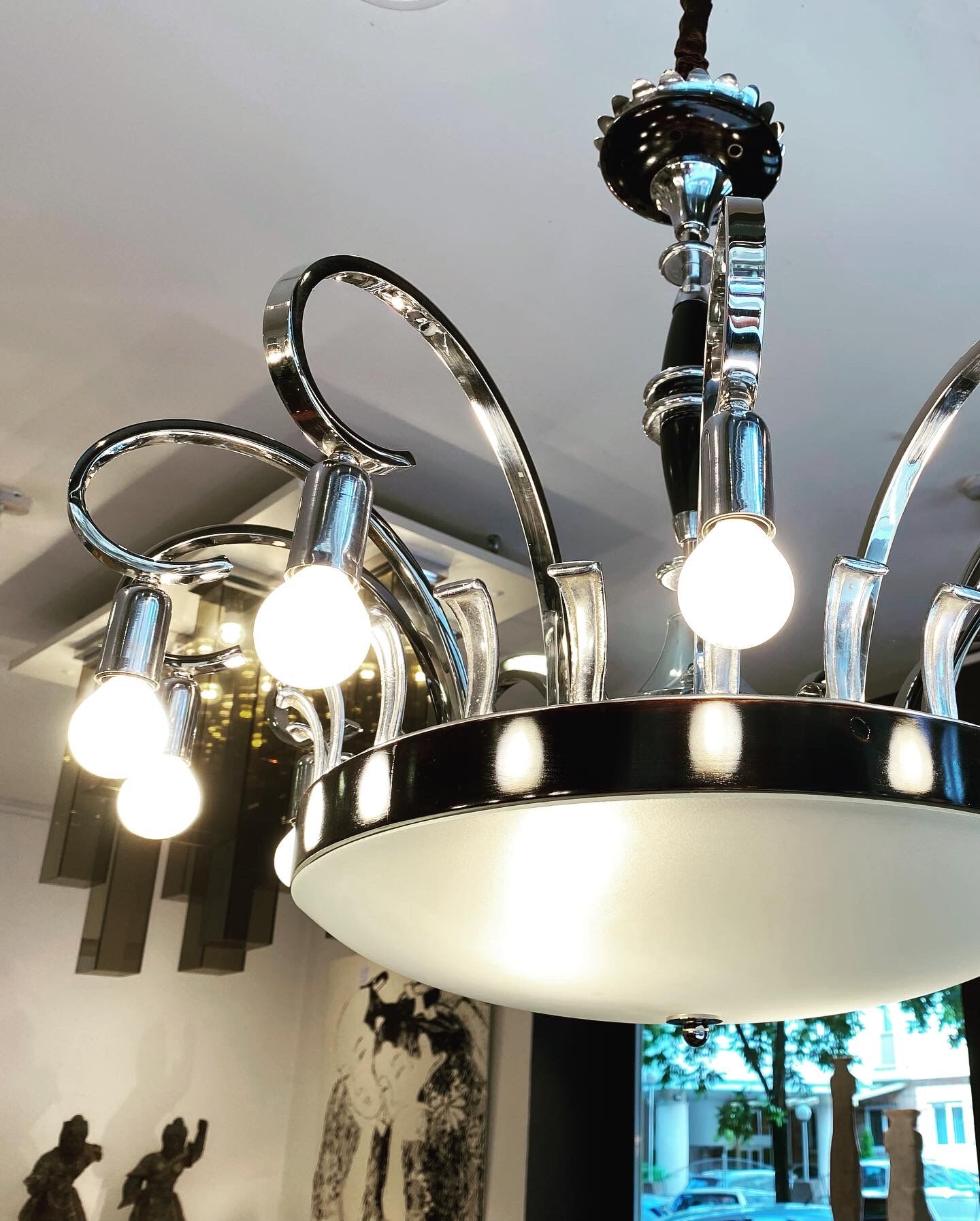 Pair of Art Deco Chandeliers
