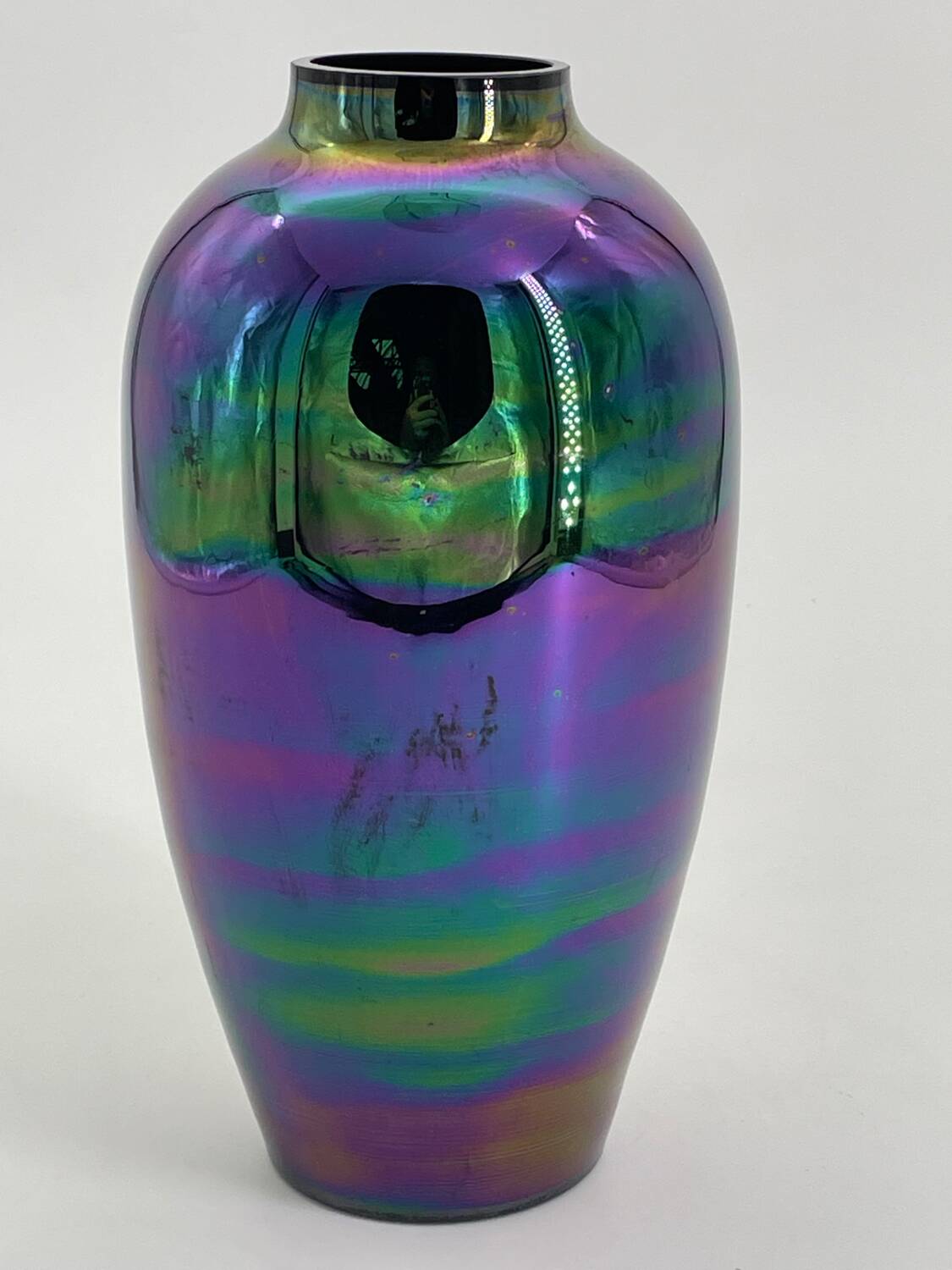 Vintage mercurized ceramic vase