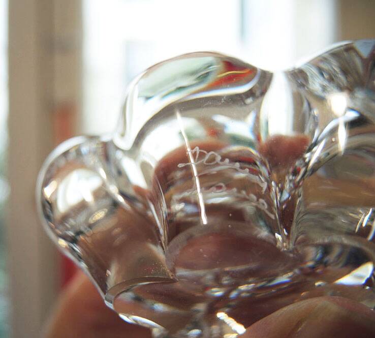 2 Anciens Salerons en Cristal Signés Daum