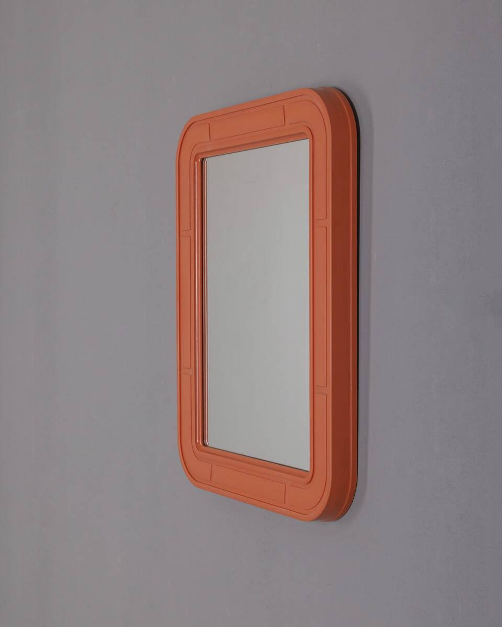 Vintage Orange Wall Mirror by Carrara Matta, 1970s
