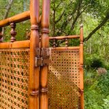 Vintage rattan screen