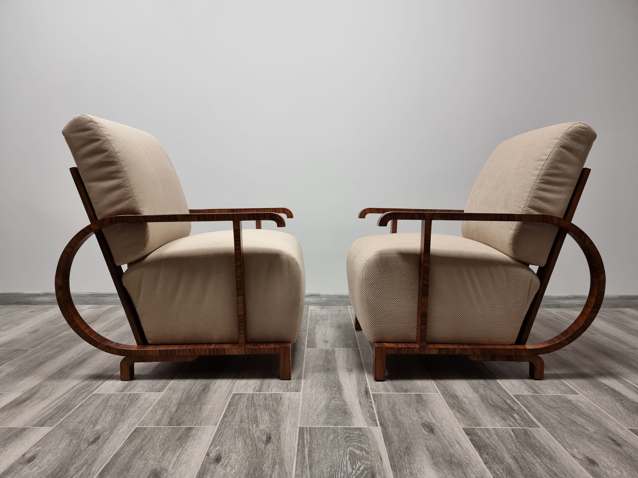 Paire de fauteuils art déco restaurés