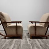 Pair of restored art deco armchairs