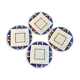 Set of 4 flat plates Lunéville model Hossegor
