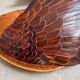 Unique large vintage wicker & rattan swan wall hanging basket