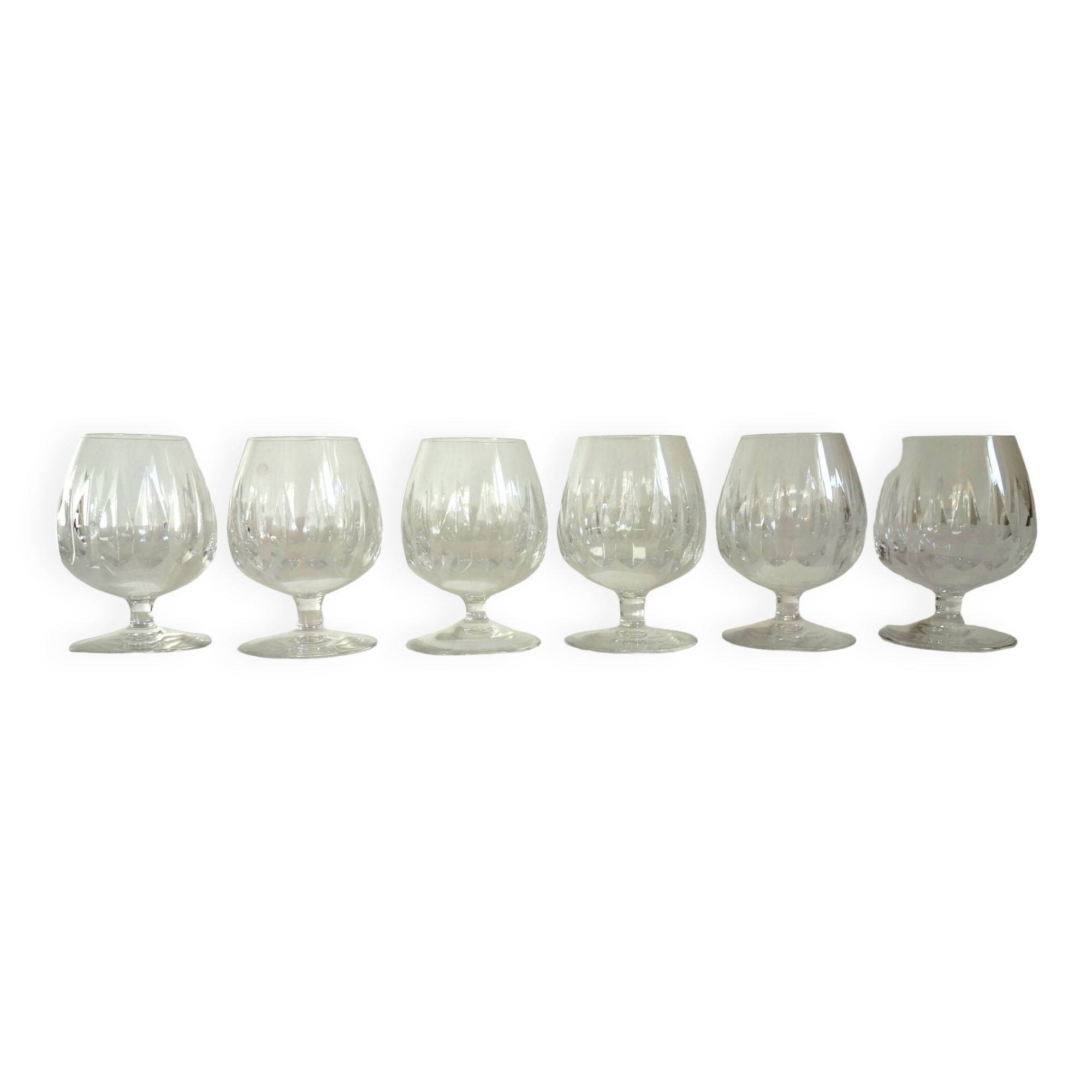 Set of 6 vintage Villeroy & Boch Cognac glasses stamped