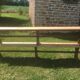 Pair of benches in oak and cherry 250x29x45