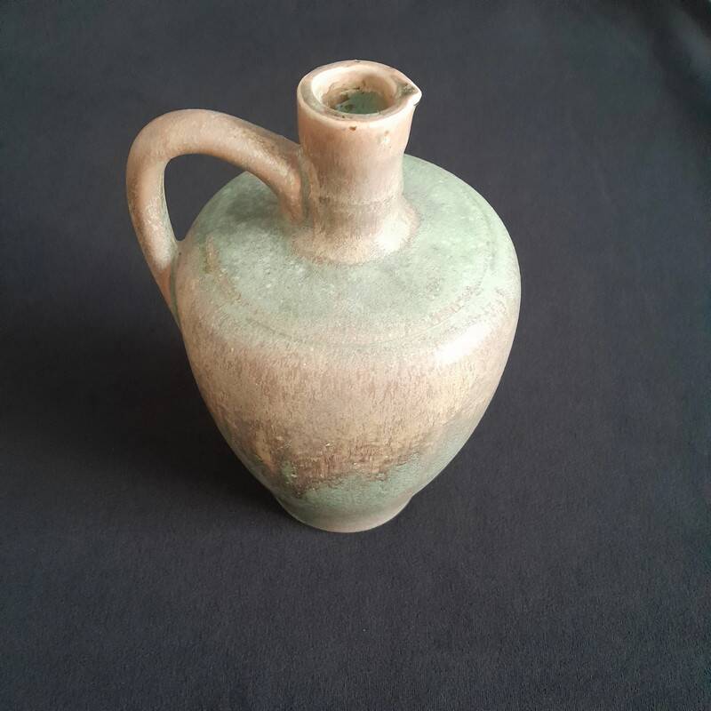 Enamelled stoneware carafe/vase