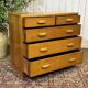 1950s English oak chest of drawers