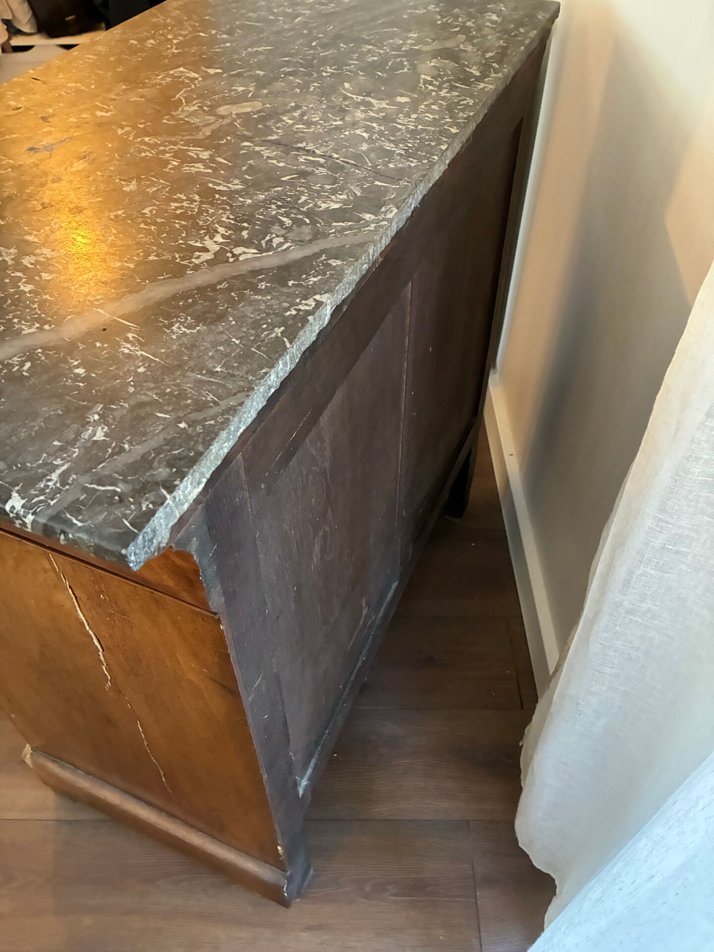 Louis Philippe style commode with marble top