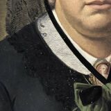 Tableau huile sur toile XIX portrait Chevalier d’Eon
