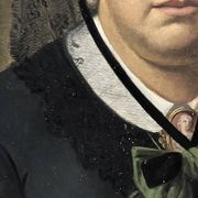 Tableau huile sur toile XIX portrait Chevalier d’Eon