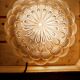 Vintage ceiling light in gold iridescent glass