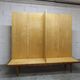 1960 Scandinavian wardrobe, atypical blond wood varnished, 4 doors 3