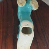 Pair of turquoise zoomorphic statuettes