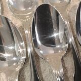 12 silver-plated coffee spoons, Christofle Vendome, 13.6 cm