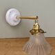 Vintage art deco frosted glass tulip wall light