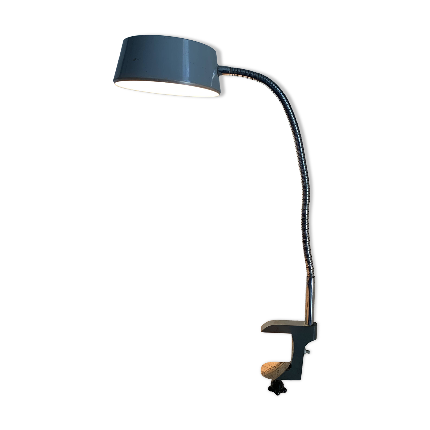 Lampe vintage 1950 d'architecte Jumo atelier usine bureau - 55 cm