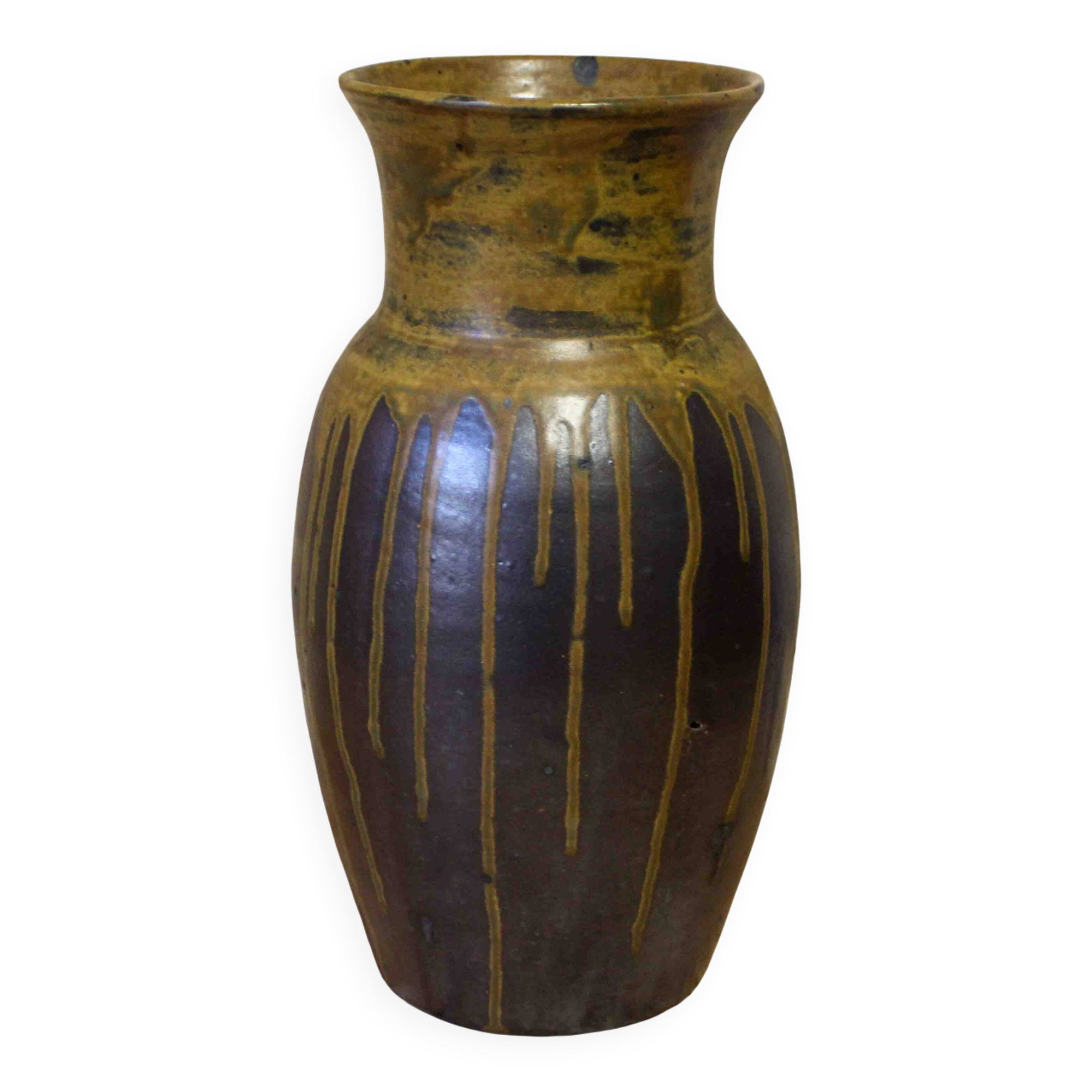 Large glazed stoneware vase Lucien Arnaud Saint-Amand-en-Puisaye