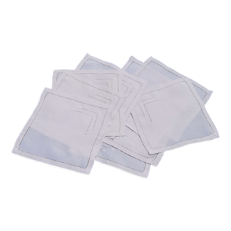9 serviettes à thé en toile de lin