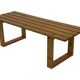 Banc scandinave en pin à lattes, années 1960