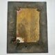 Small bronze Art Deco Nouveau vintage mirror from the 1920s.